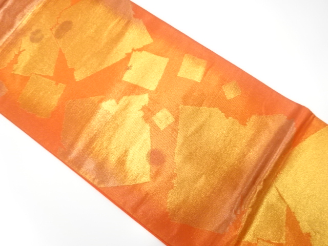 アンティーク　川島織物製　破れ色紙模様織り出し袋帯(材料)